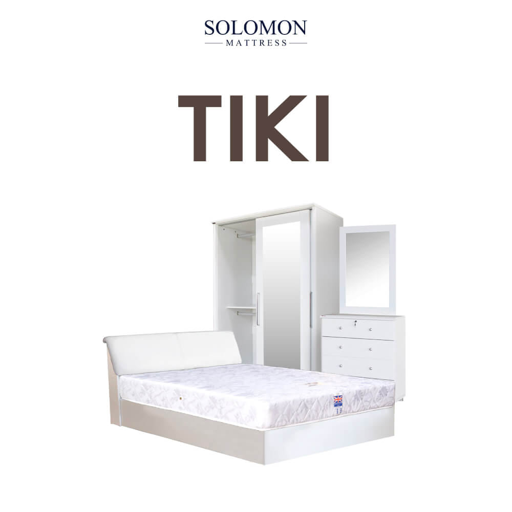 ชุดห้องนอน 6 ฟุต SOLOMON รุ่น TIKI สีขาว รวมที่นอน_5